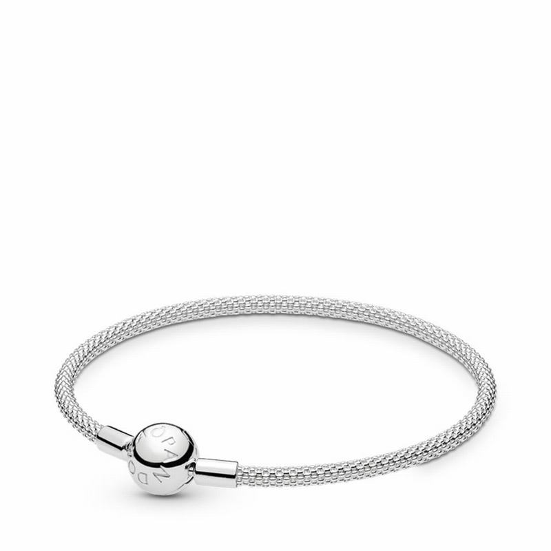 Pandora Moments Mesh Bracelet Online NZ, Sterling Silver (573810-CRT)